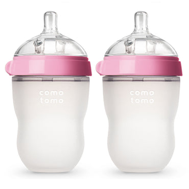 /arcomotomo-natural-feel-baby-bottle-double-pack-pink-white-250-ml
